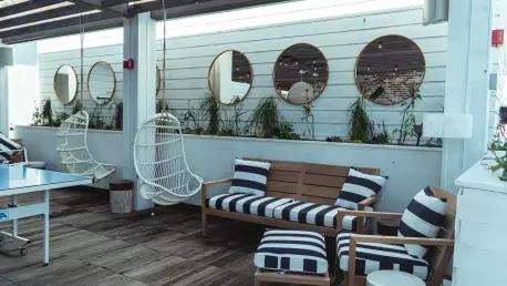 Stripe Sophistication: Timeless Outdoor Elegance