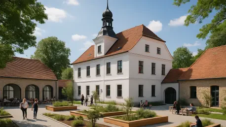 Kraffer Garden Revived as Modern Community Hub in Czech Republic