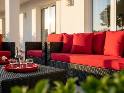 Why Is Red and Rattan the Secret to a Chic Outdoor Space?