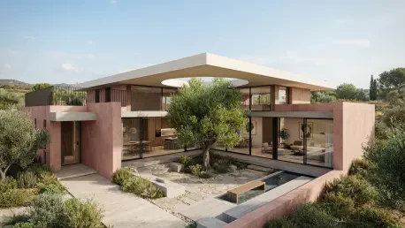 M Residence Blends Modern Geometry With the Greek Landscape